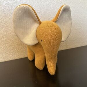 best years original by design Large Mustard Organic Cotton Elephant Soft Toy 11”